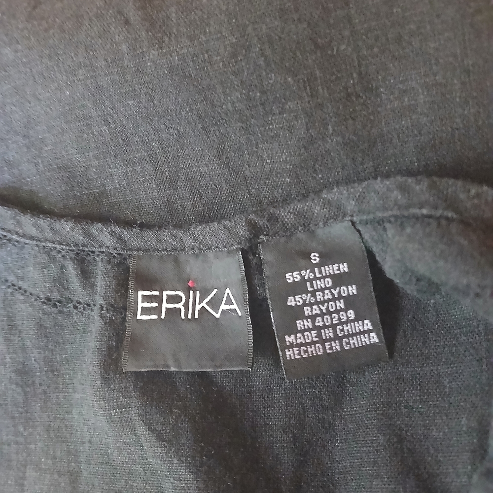 Erika Bkack Crew Neck Linen & Rayon Tank Top Size Small - Picture 4 of 5